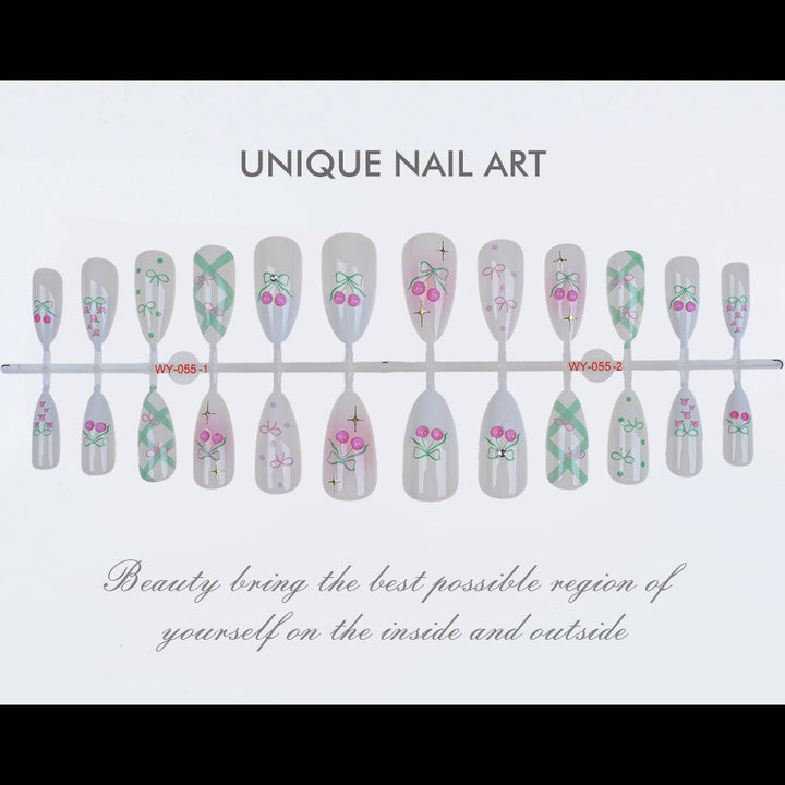 Elegantes Blumendesign Kunst Aufkleber Nagel Set Karnz