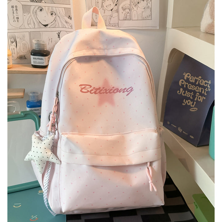Süßer Punktemuster-Rucksack