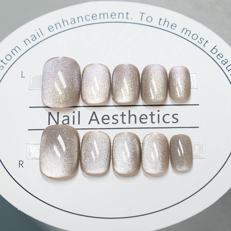 Press-On Nagelset mit Glitter-Finish