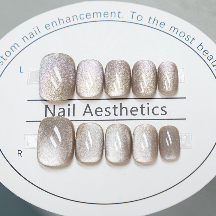 Press-On Nagelset mit Glitter-Finish