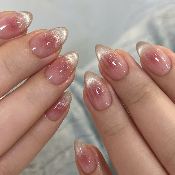 Künstliche Nagelkunst mit verspielten Punkten und Schleifen Karnz