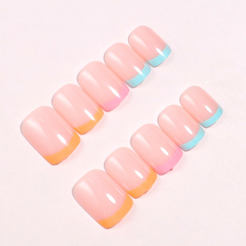 Premium Gradient French Tip Press-On Nail Set Karnz