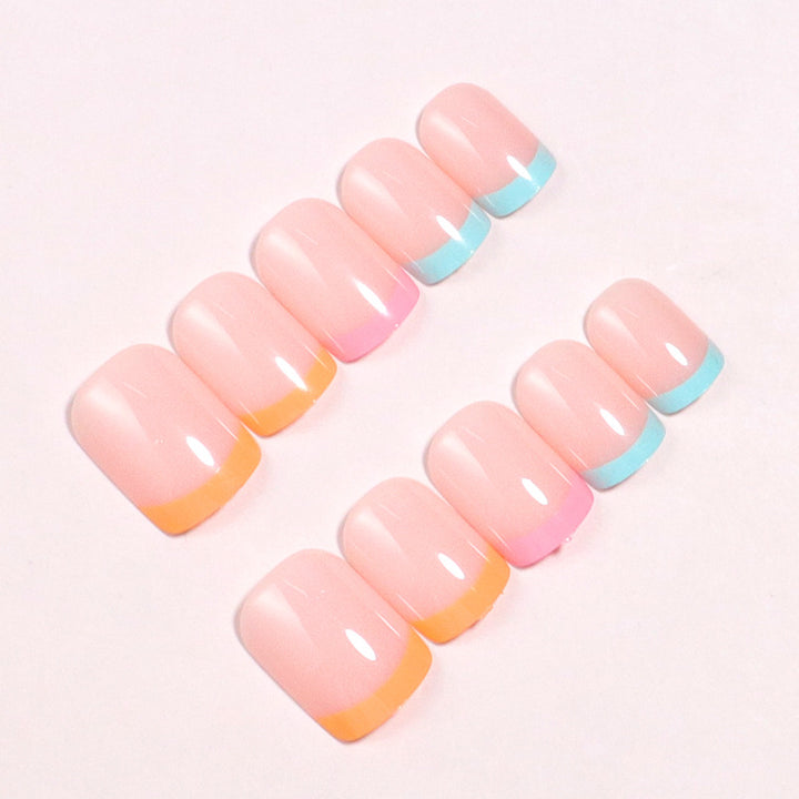 Premium Gradient French Tip Press-On Nail Set Karnz