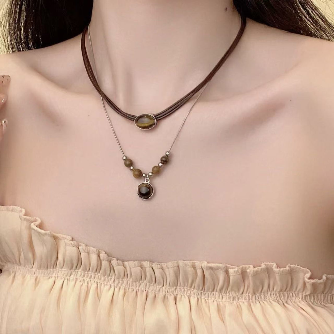Tiger Eye Anhänger Necklace Karnz
