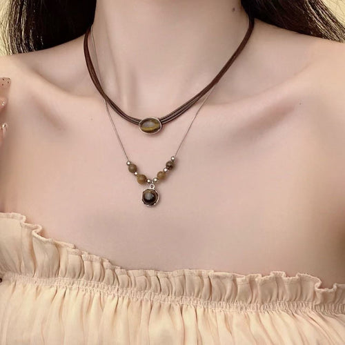 Tiger Eye Anhänger Necklace Karnz