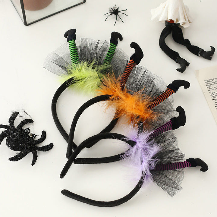 Haarreif mit grünem Halloween-Motiv