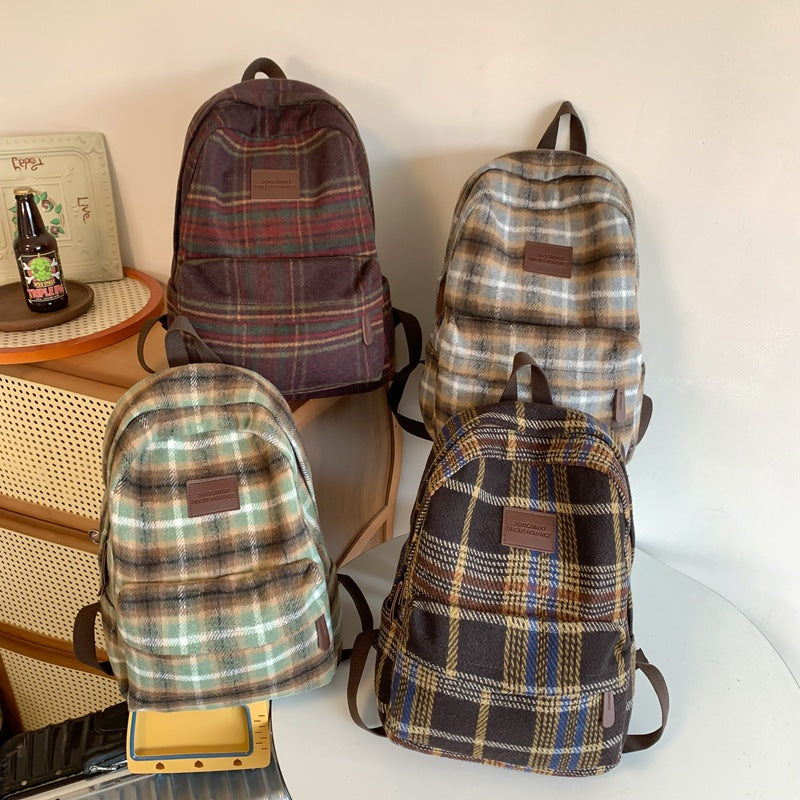 Stylische Karierte Rucksack Karnz