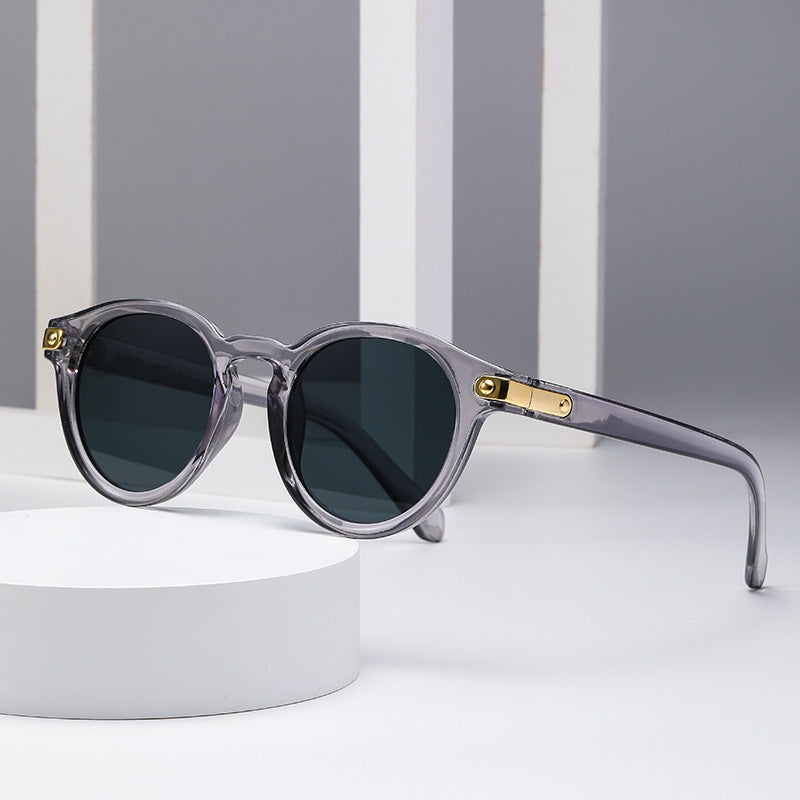 Damen modische Sonnenbrille mit transparentem Rahmen und robusten Gläsern Karnz