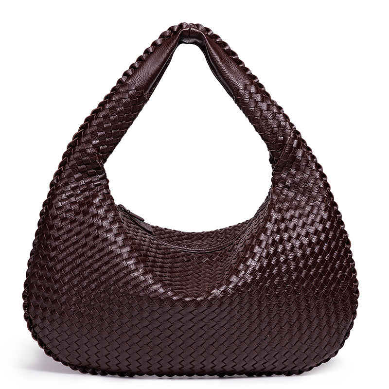 Handgefertigte Gewebte Leder Hobo Tasche Karnz