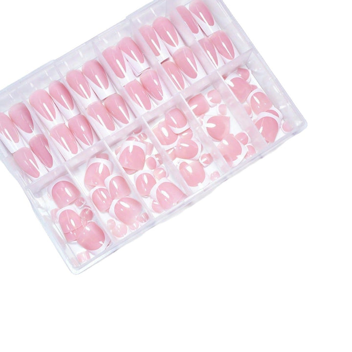 Premium French Tip Press-On Nail Set Karnz