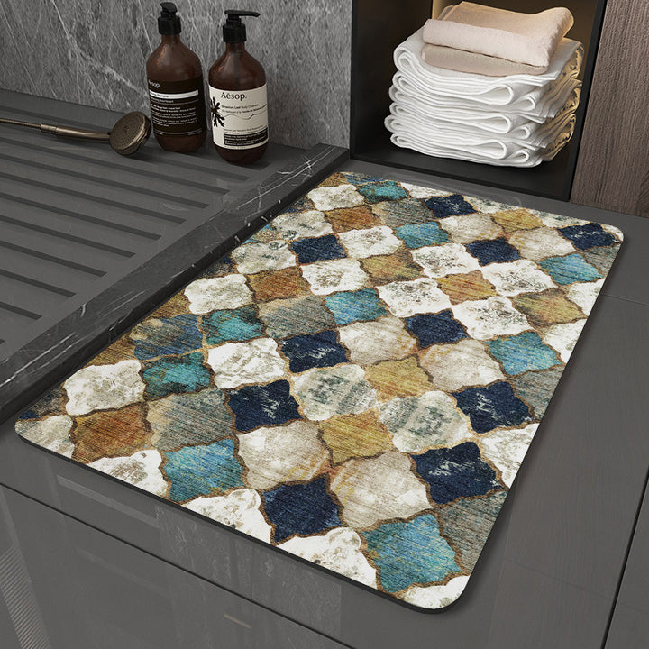 Dekorativer Vintage Puzzle Design Bereichsmatte