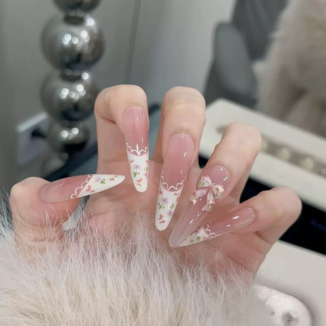 Glänzendes Ombré Press-On Nagelset