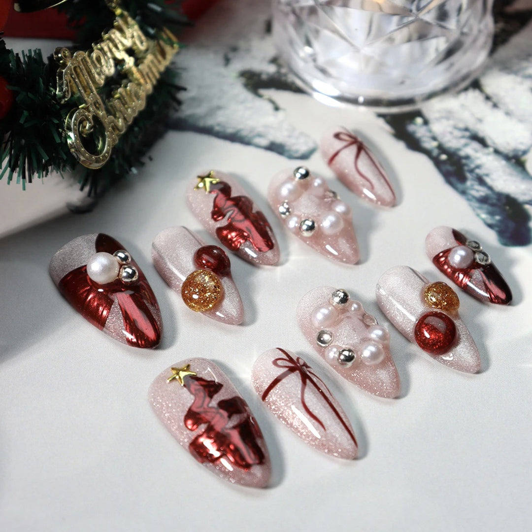 Festive Dekorative Press-On Nagel Set