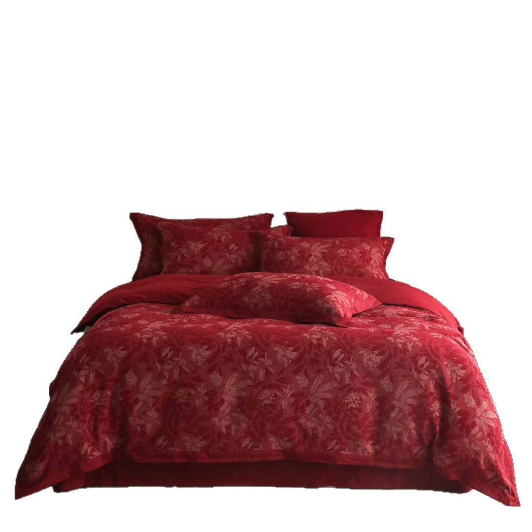 Exklusives jacquard-gewebtes Bettwäsche-Set mit floralem Relief und extraweichem Baumwollsatin