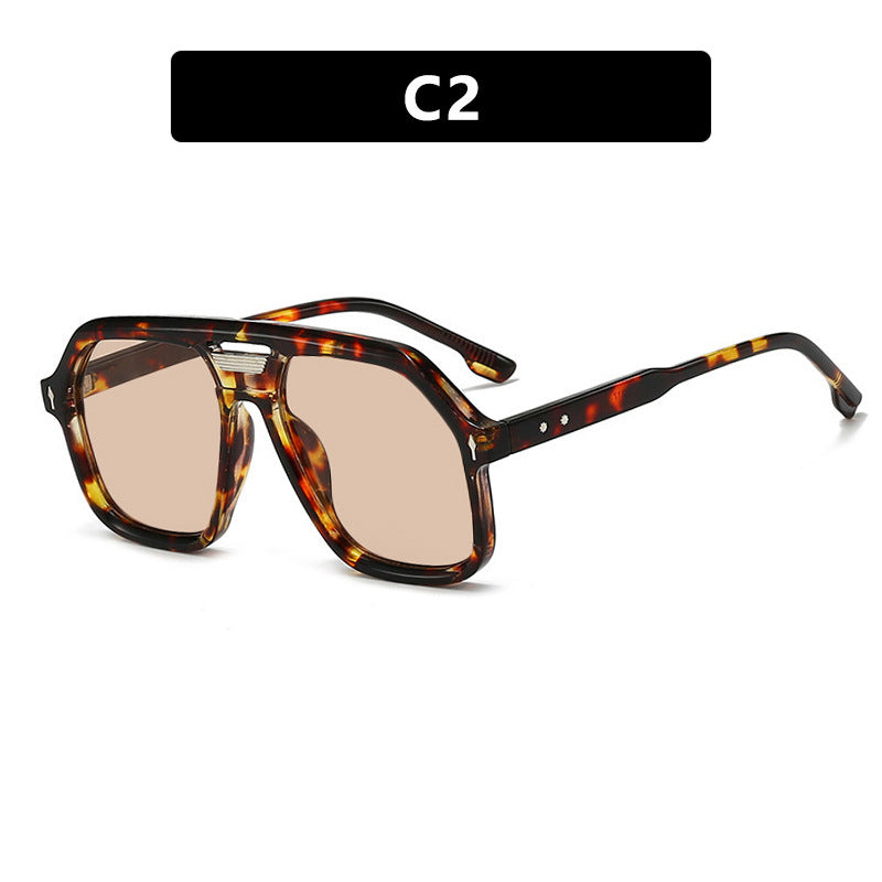 Damen oversized Sonnenbrille mit polygonalem Rahmen und UV-Schutz Karnz