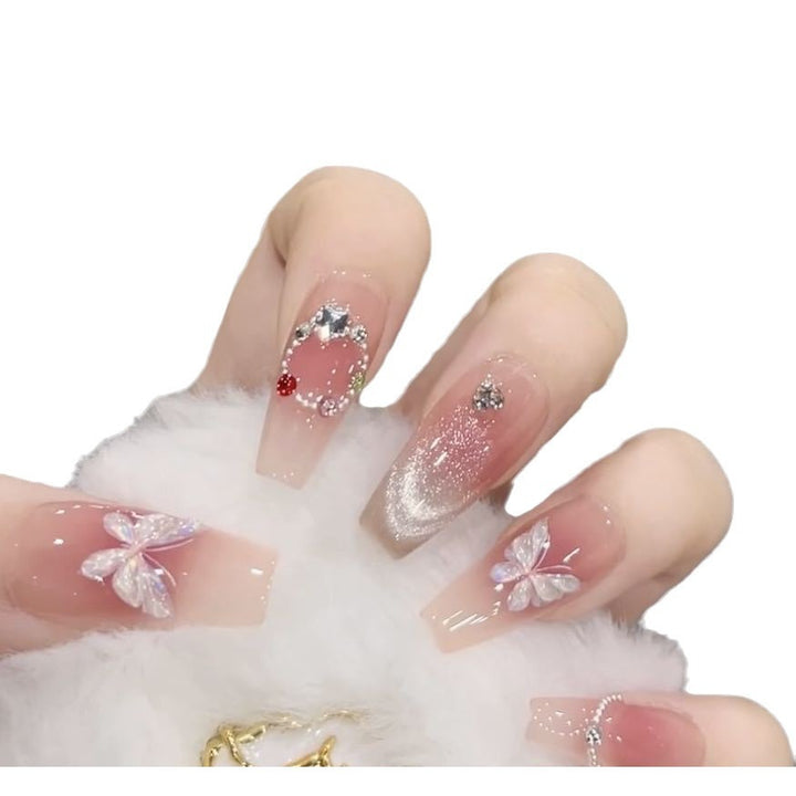 Künstlerisches 3D-Blumendruck-Nagelset Karnz