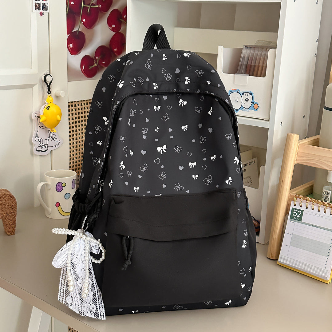 Stylischer Herz-gedruckter Rucksack Karnz