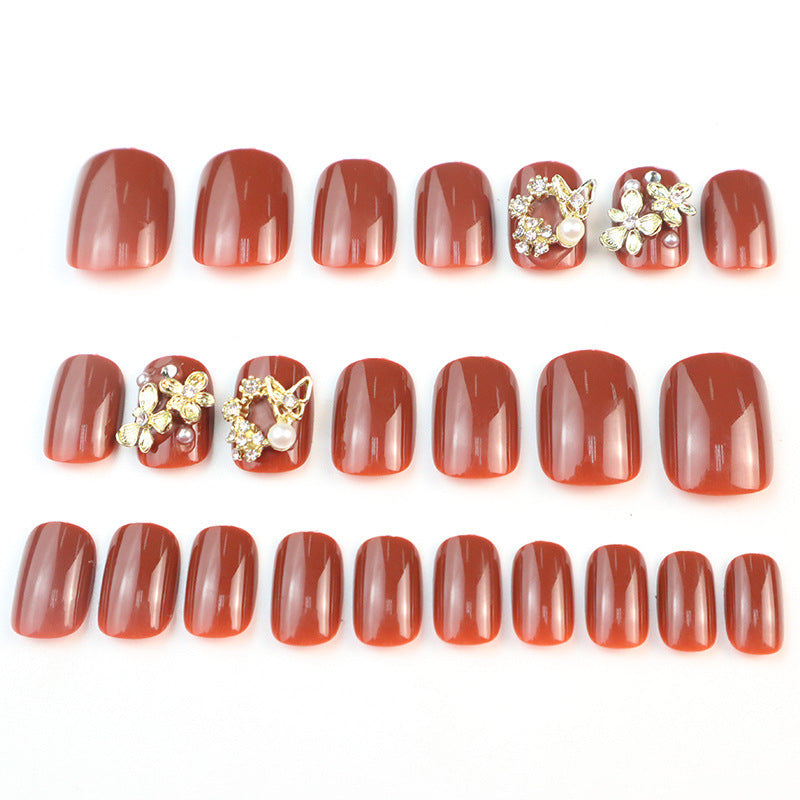 Dekorativer Strass Press-On Nagel Set