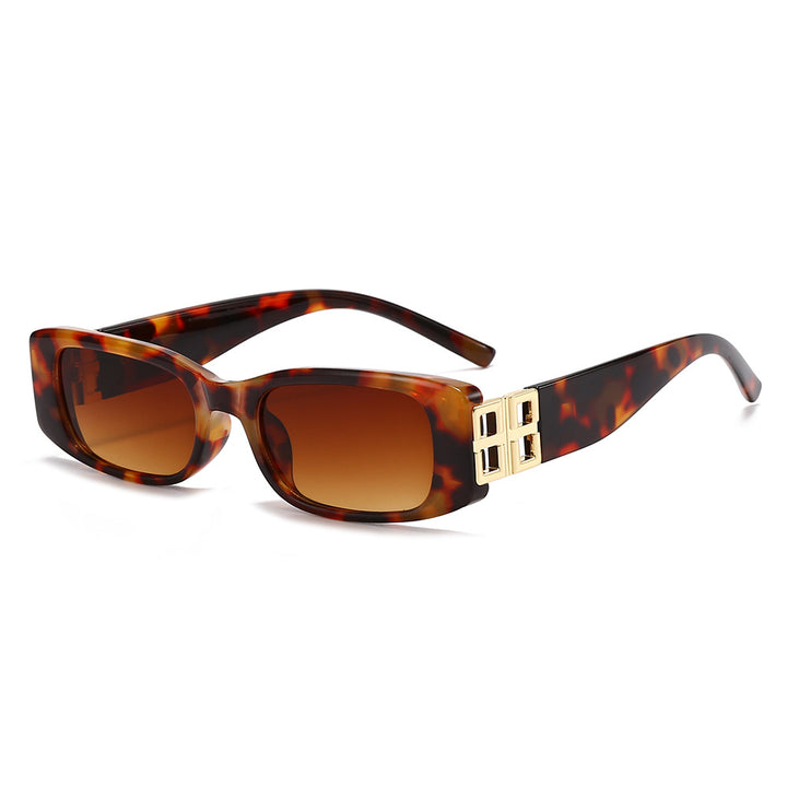 Damen Modische Sonnenbrille mit luxuriösem goldfarbenen Akzent Karnz