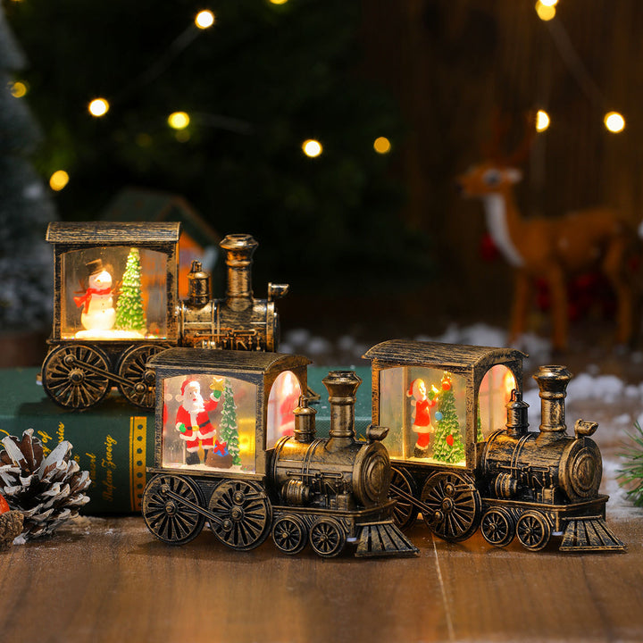Weihnachtsthema LED Leuchtende Zug Dekoration Schüssel