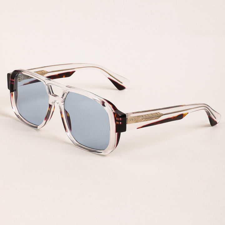 Damen Sonnenbrille im modernen Oversize-Stil mit klarem Rahmen und robusten Gläsern Karnz