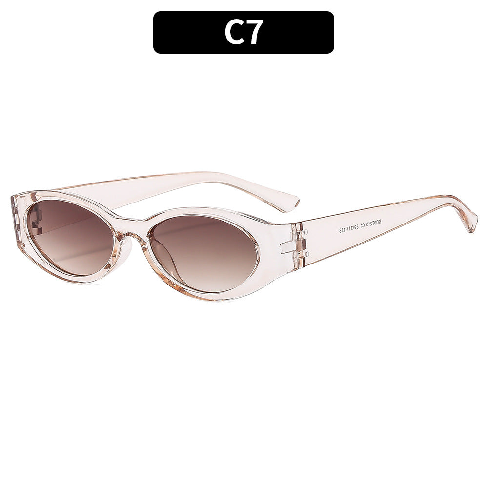 Elegante ovale Rahmen Sonnenbrille