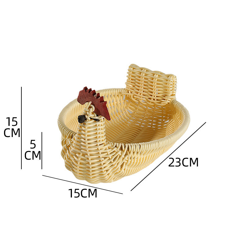 Unisex Geflochtener Dekorationskorb in Entenform Karnz