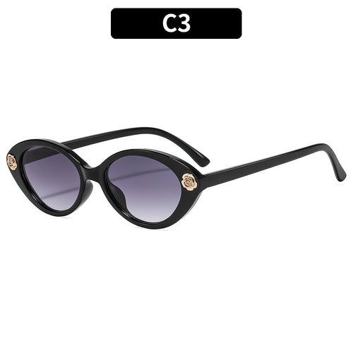 Elegante Vintage-inspirierte ovale Rahmen-Sonnenbrille