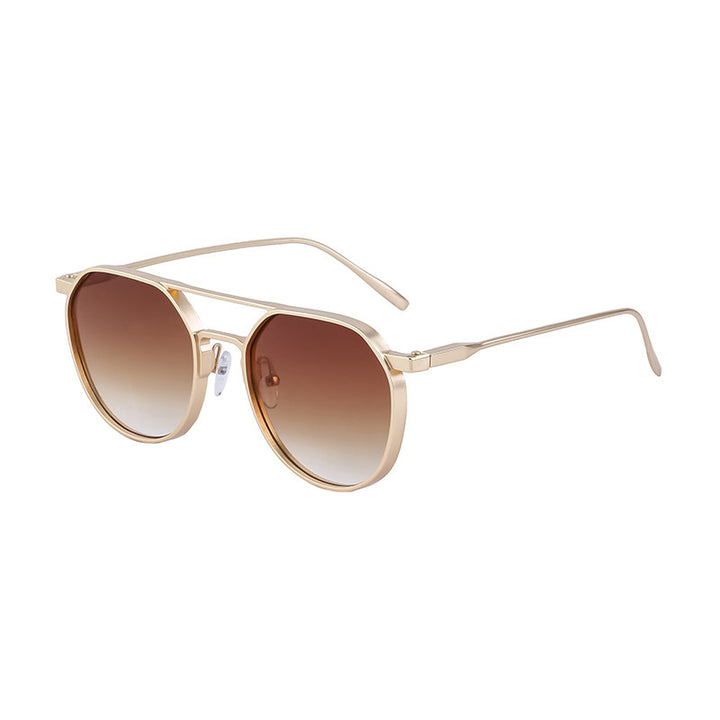 Damen modische Sonnenbrille im stilvollen runden Design Karnz