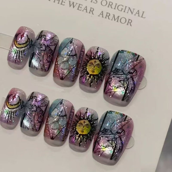 Künstlerisches Press-On Nagelkunst Design Set Karnz