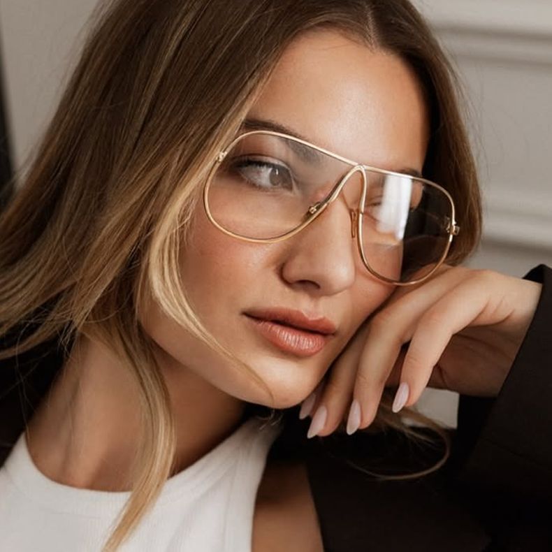 Damen Pilotensonnenbrille mit hochwertigem Metallrahmen und polarisierten Gläsern Karnz