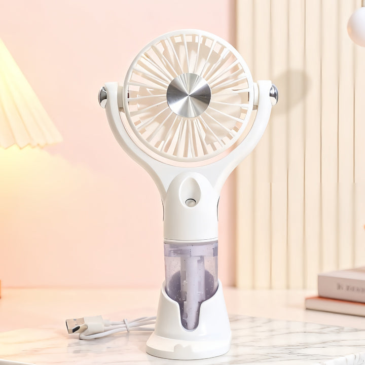 Unisex Tragbarer Sprüh-Handventilator mit USB-Ladefunktion und ergonomischem Design Karnz