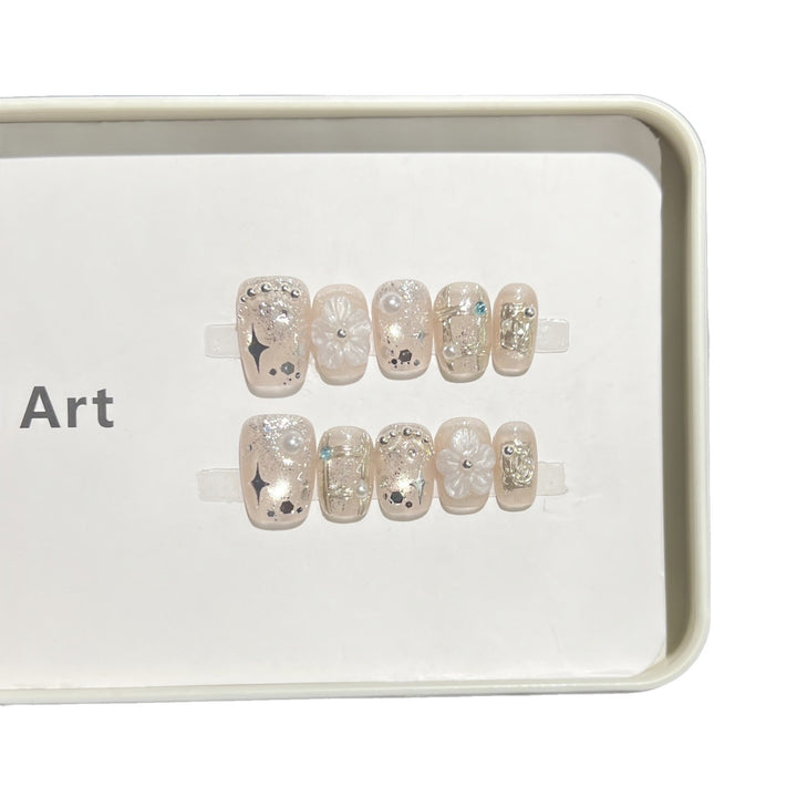 Dekorativer Acryl Press-On Nagelkunst Set Karnz