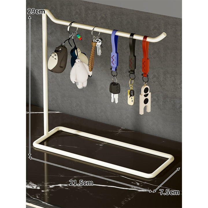 Desktop Schlüsselanhänger Organizer Stand Minimalistischer Metall Hängender Schlüsselhalter Rack