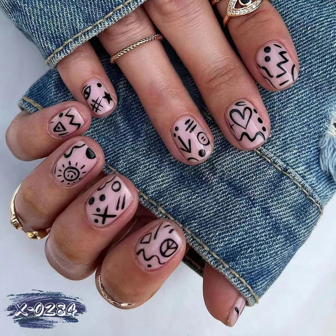 Kreatives Abstraktes Nagelkunst Design Kit