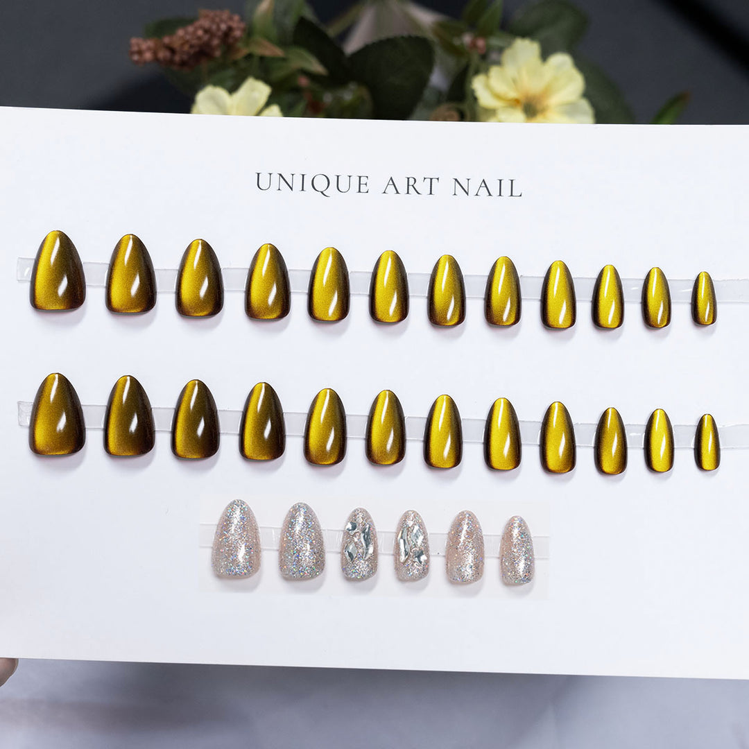 Hochglanz Press-On Nagelkunst