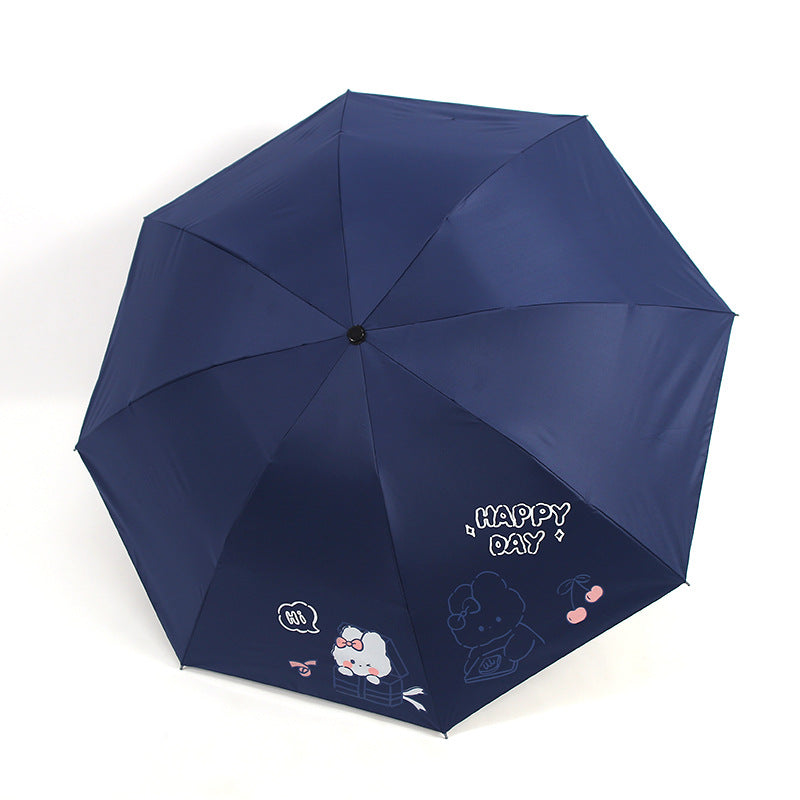 Damen Falt-Regenschirm mit verspieltem Design und fröhlichem Motiv Karnz