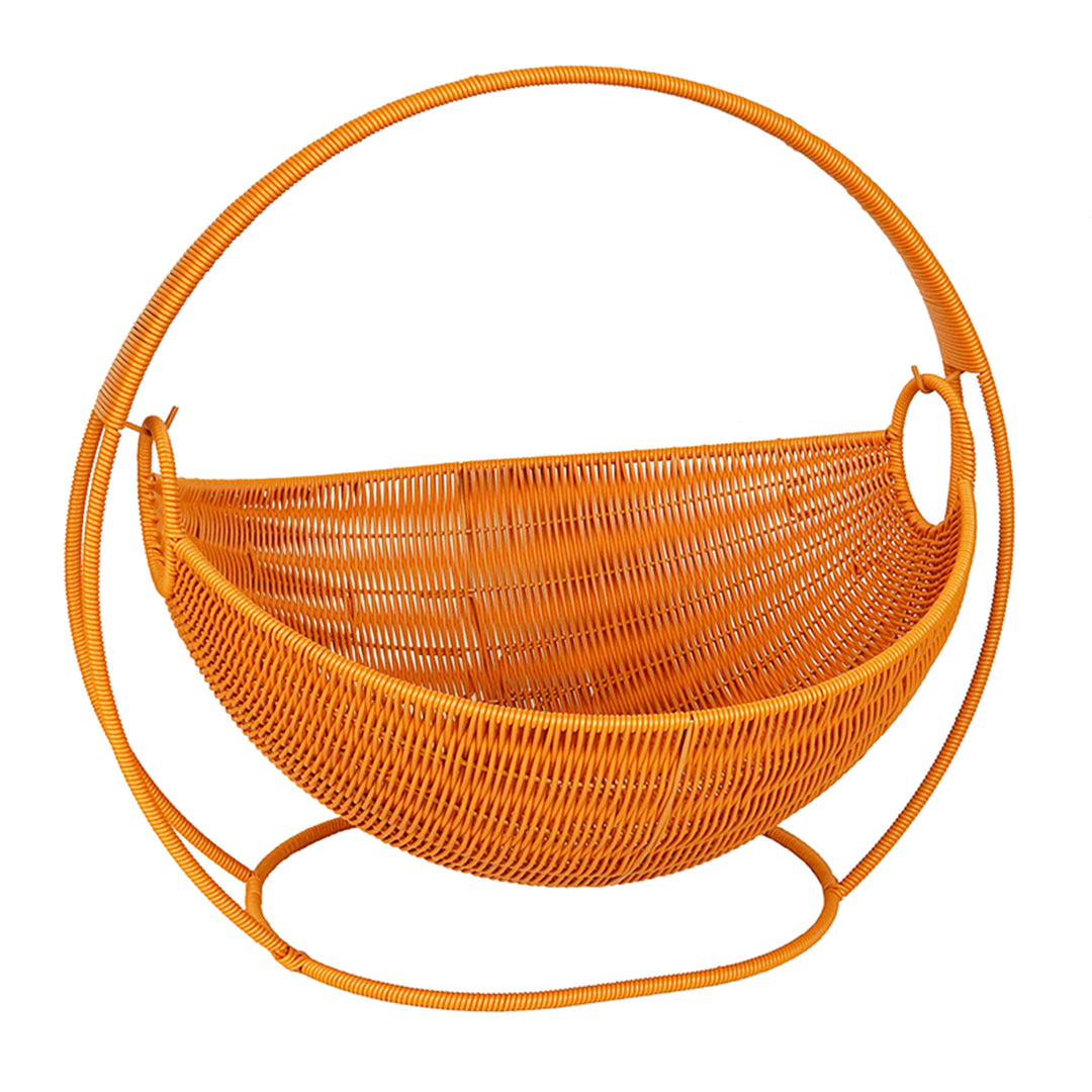 Moderner Rattan Obstschale mit Ständer Karnz