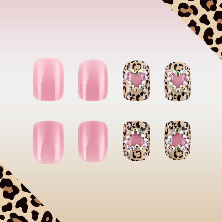 Dekoratives Nagelkunst-Set mit Leopardenmustern Karnz