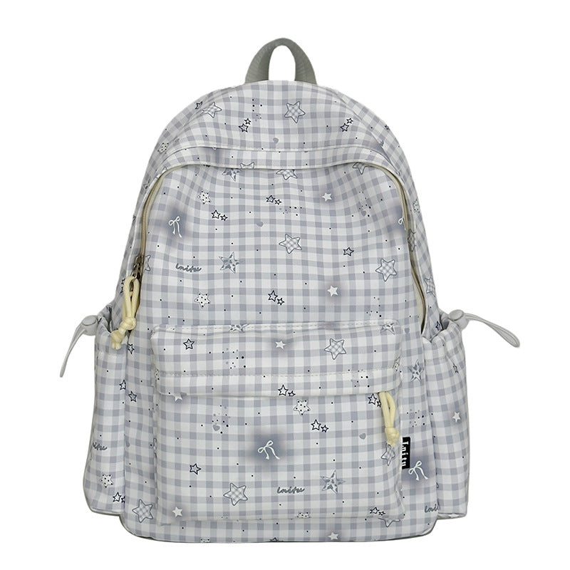 Stylische karierte Druck Rucksack Karnz