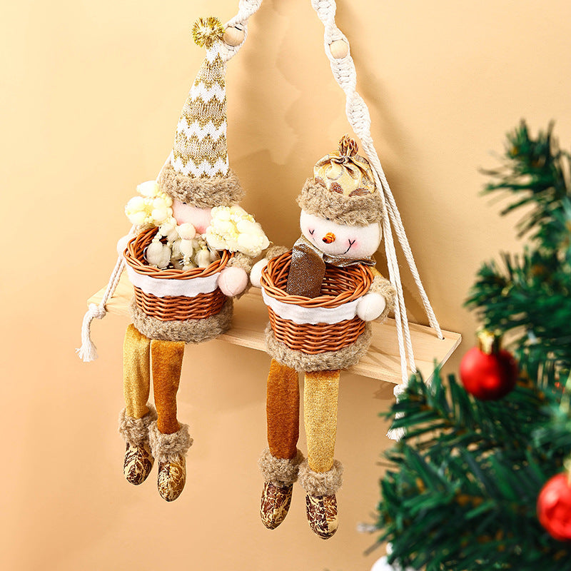 Dekorative Schneemann Hängedekoration Karnz