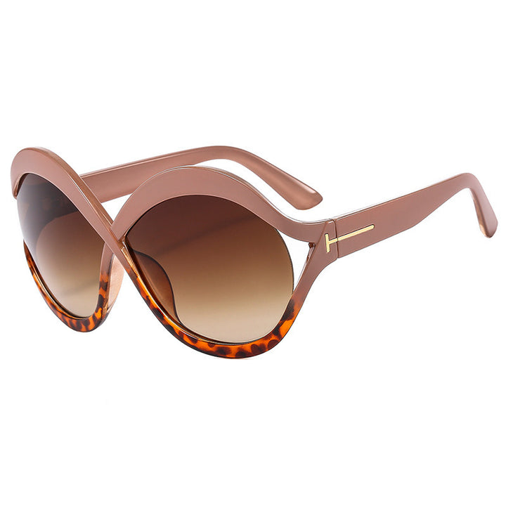 Damen extravagant geformte Sonnenbrille Karnz