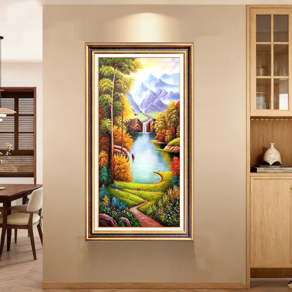 Elegante Blumenreiche Leinwand Wandkunst