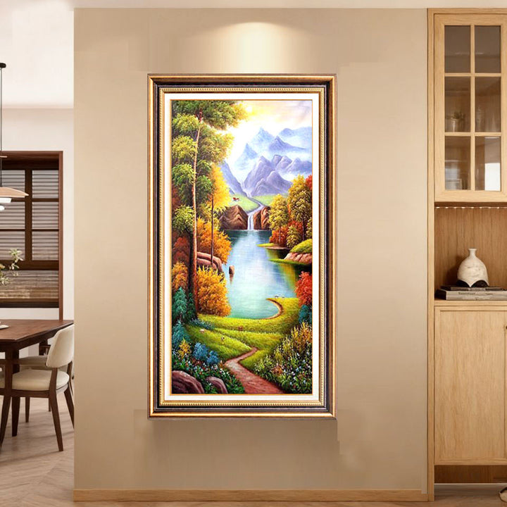 Elegante Blumenreiche Leinwand Wandkunst