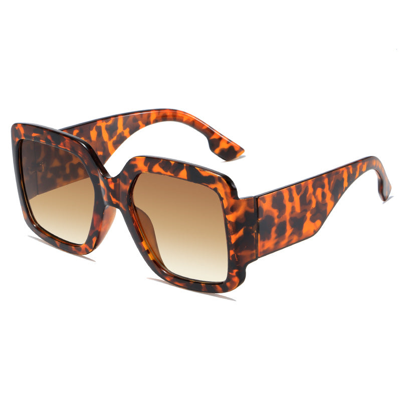 Damen moderne quadratische Sonnenbrille mit verspiegelten Gläsern Karnz