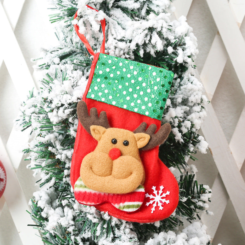 Weihnachtsstrumpf mit Rentiermotiv Karnz