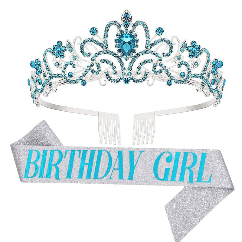 Damen Festliche Tiara mit schimmernden Strasssteinen Karnz