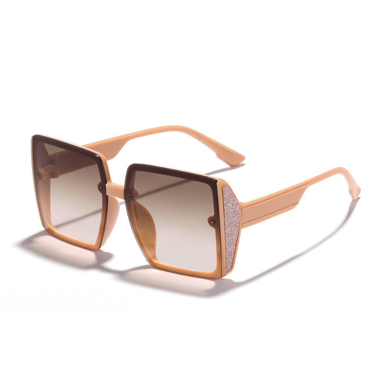Damen oversized Sonnenbrille mit glänzendem Akzent Karnz