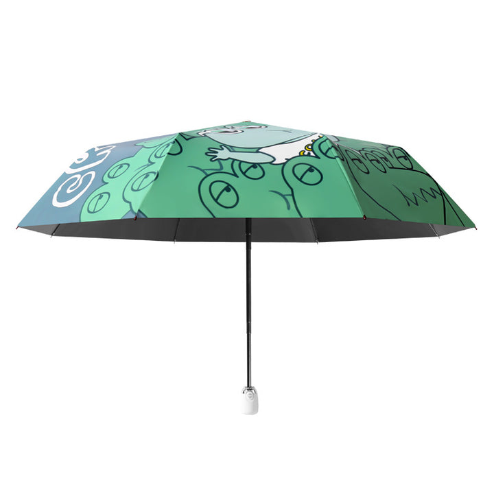 Damen lustiger Faltregenschirm mit Tiermotiven Karnz