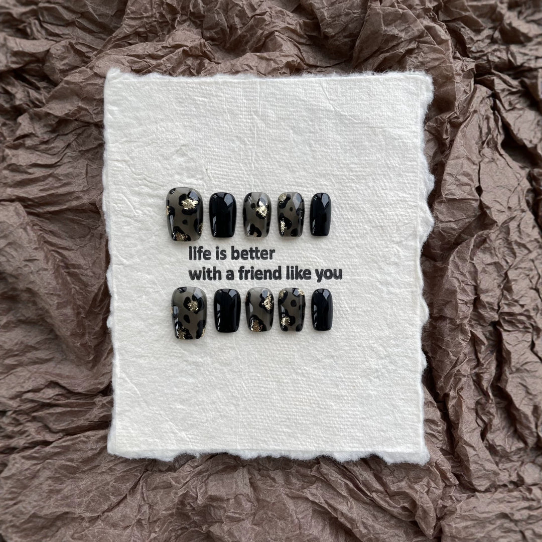 Artisanales Tierdruck Press-On Nagelset
